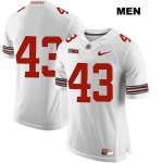 Men's NCAA Ohio State Buckeyes Robert Cope #43 College Stitched No Name Authentic Nike White Football Jersey FN20X35UG